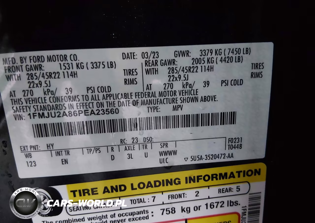 2023 Ford Expedition Limited VIN:1FMJU2A86PEA23560 - 9