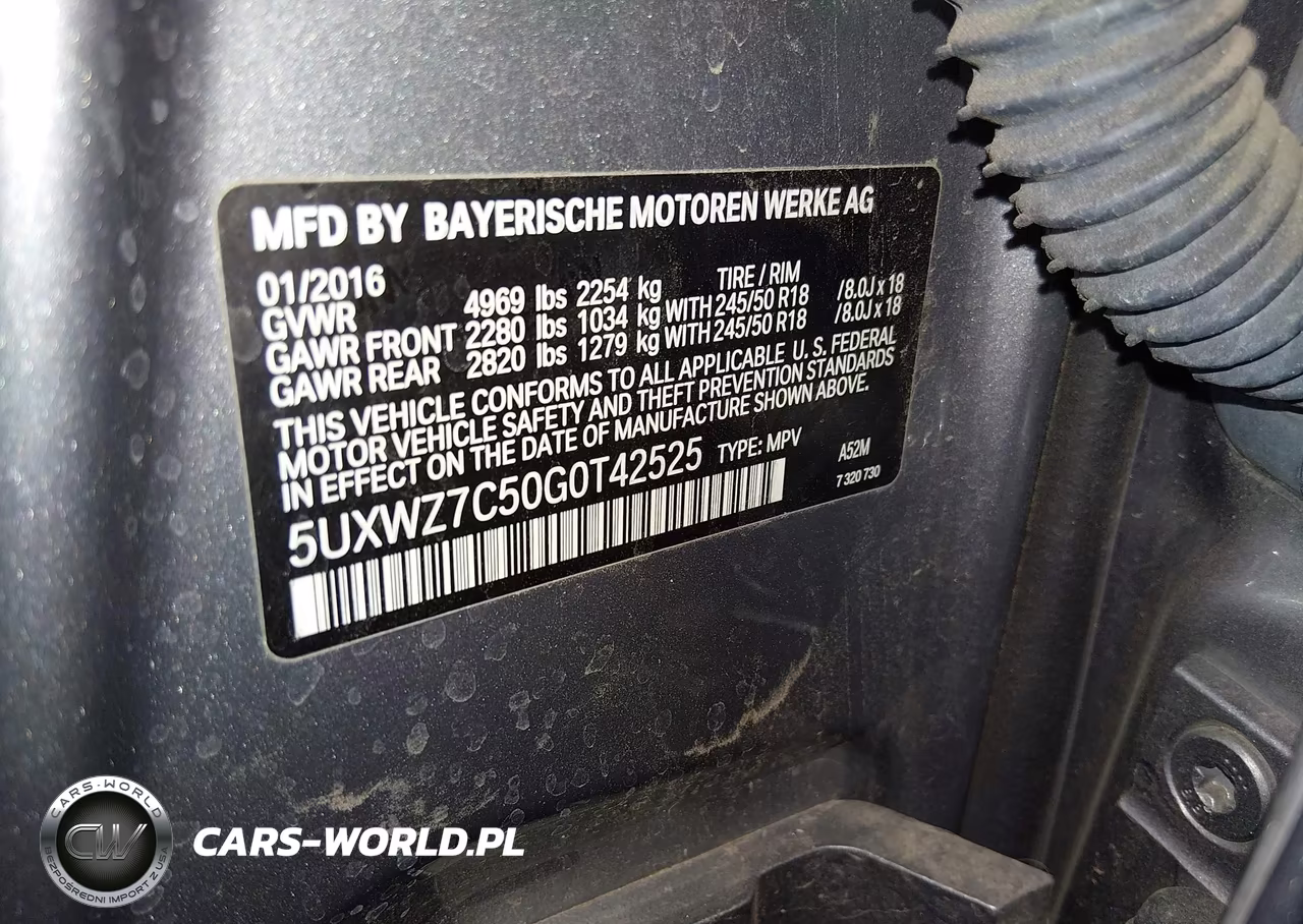 2016 BMW X3 Sdrive28I VIN:5UXWZ7C50G0T42525 - 9