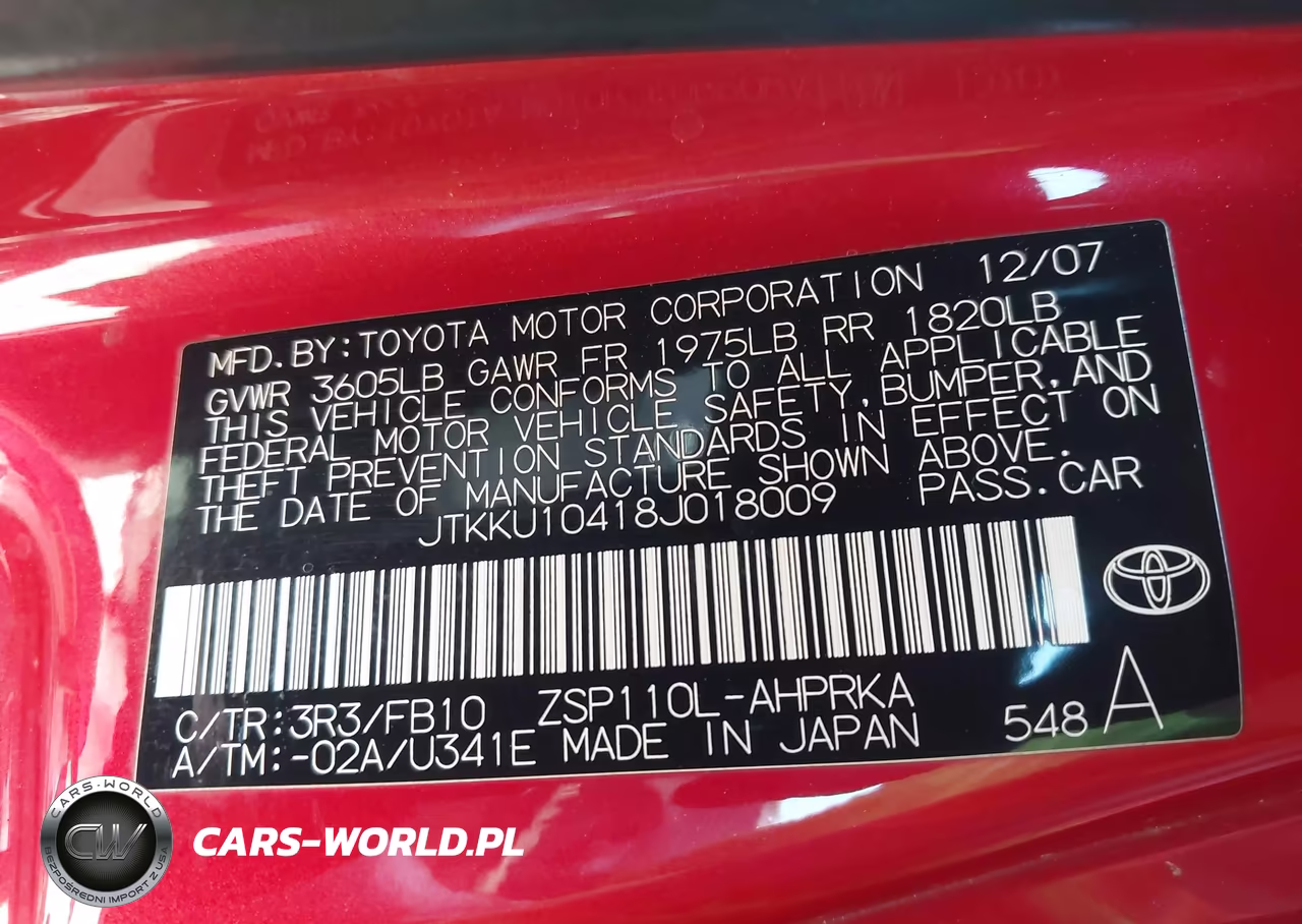 2008 Scion Xd VIN:JTKKU10418J018009 - 9