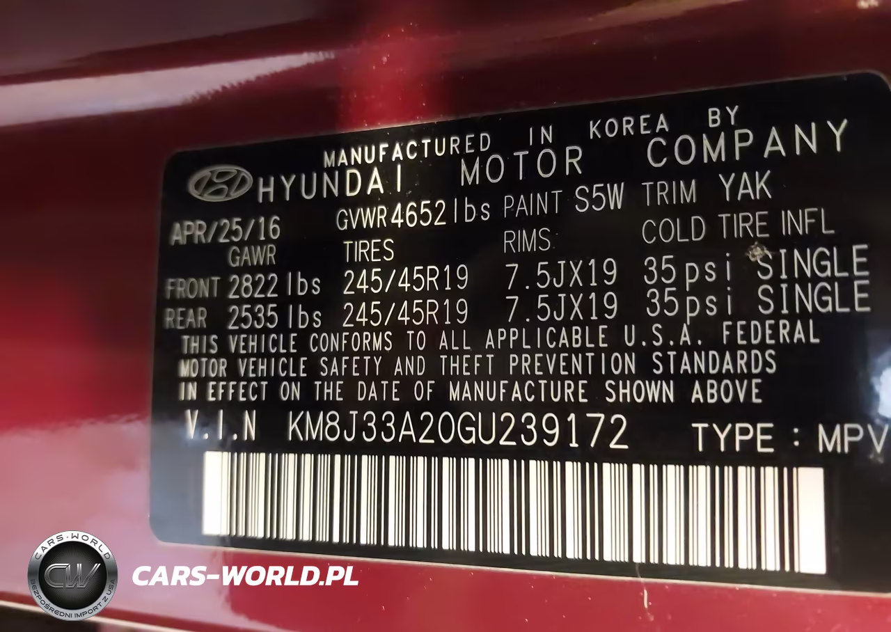 2016 Hyundai Tucson Limited VIN:KM8J33A20GU239172 - 9