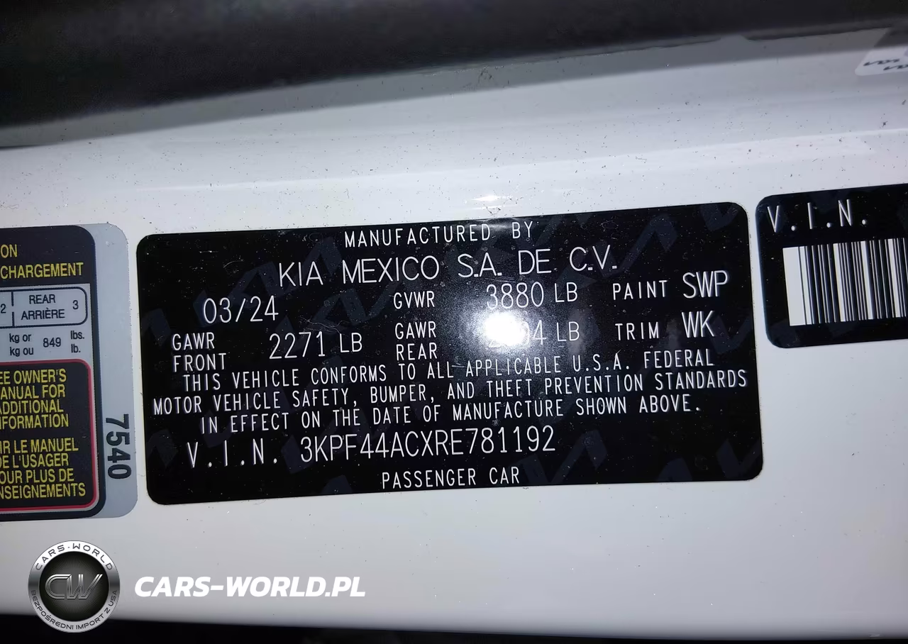 2024 Kia Forte Gt Manual VIN:3KPF44ACXRE781192 - 9