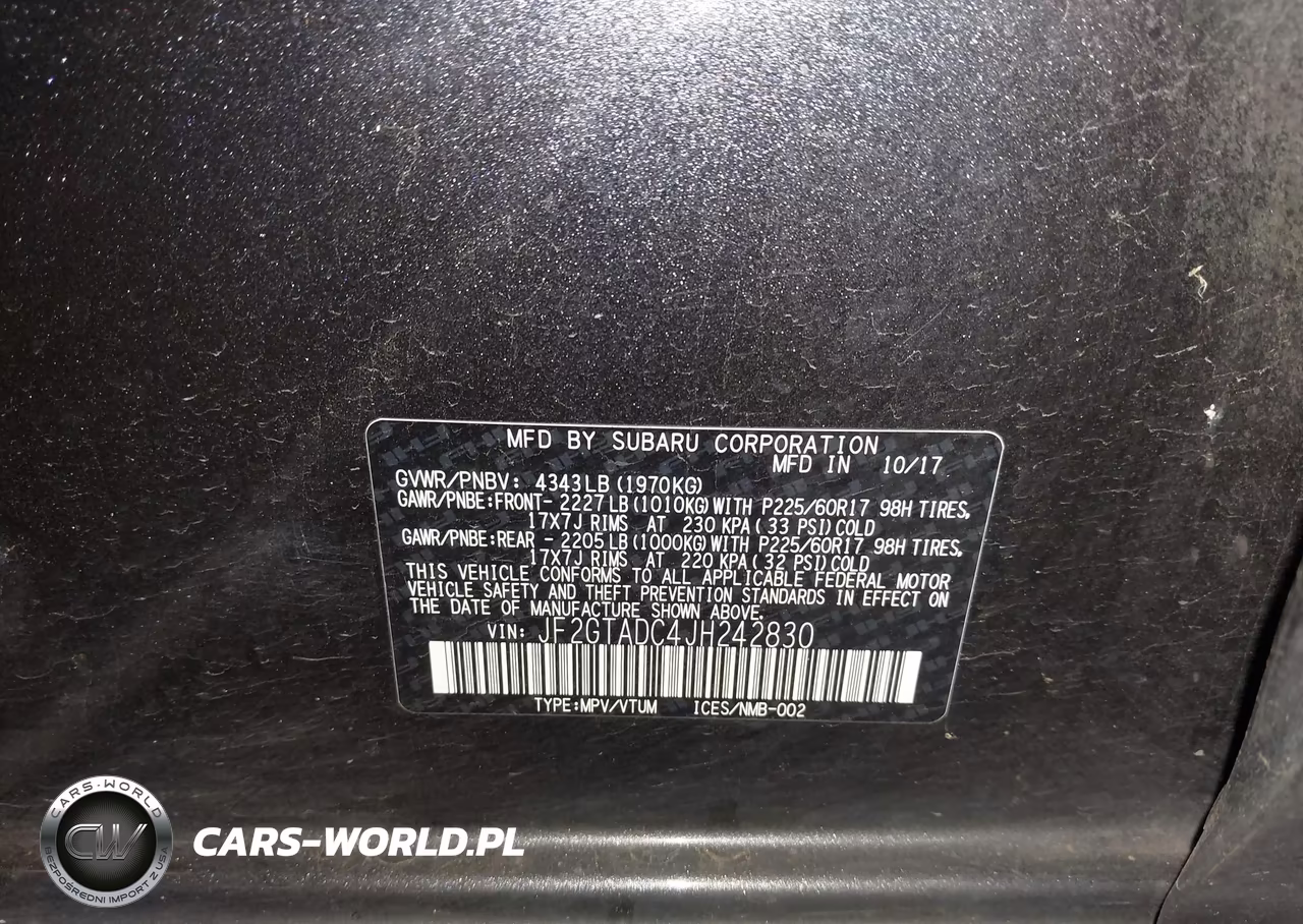 2018 Subaru Crosstrek 2.0I Premium VIN:JF2GTADC4JH242830 - 9