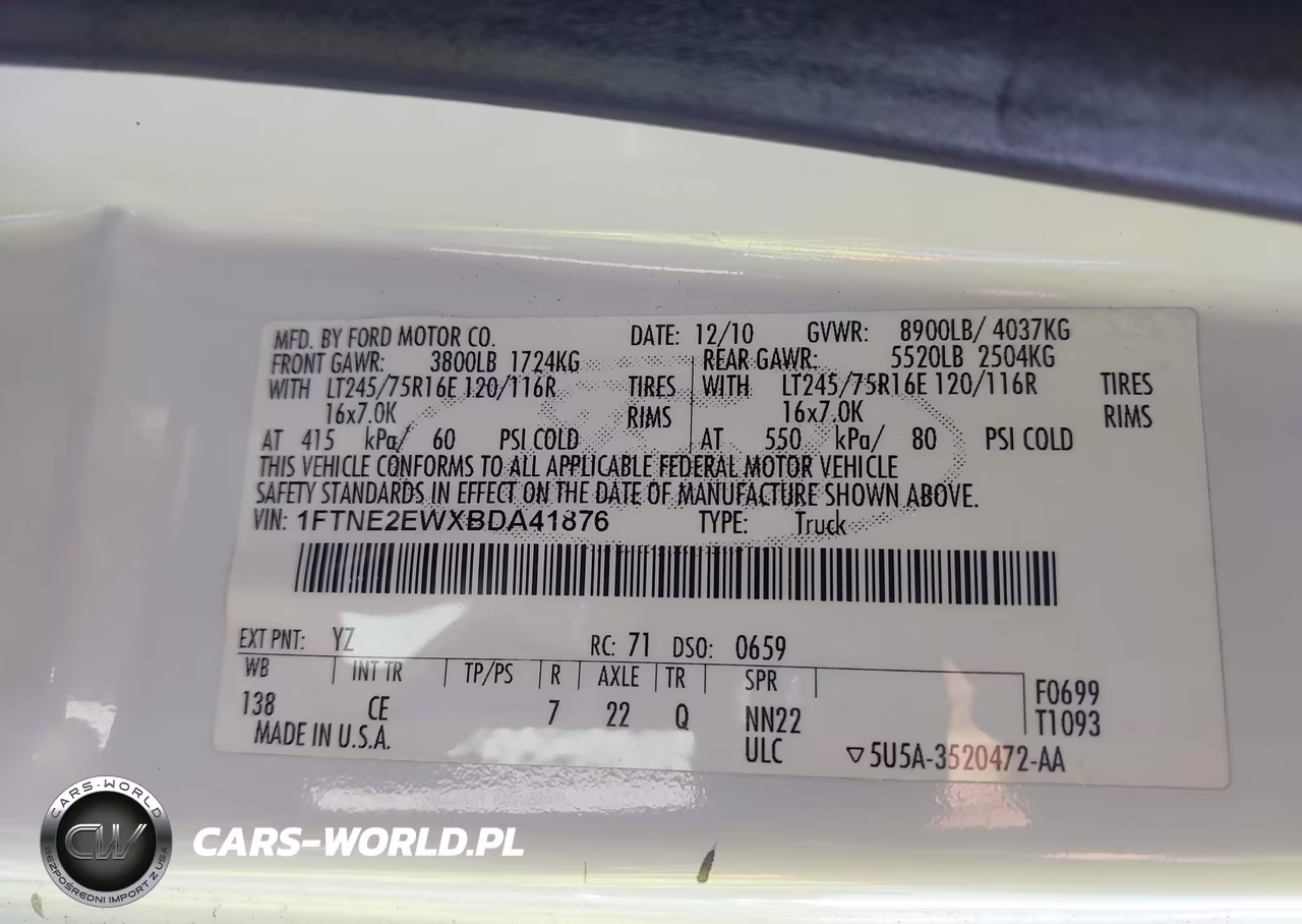 2011 Ford E-250 Commercial VIN:1FTNE2EWXBDA41876 - 9