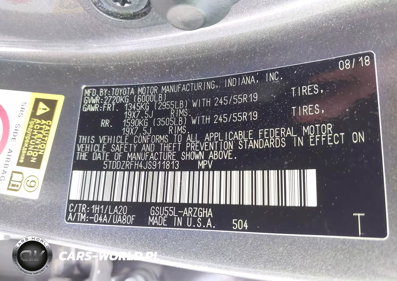 2018 Toyota Highlander Limited VIN:5TDDZRFH4JS911813 - 9