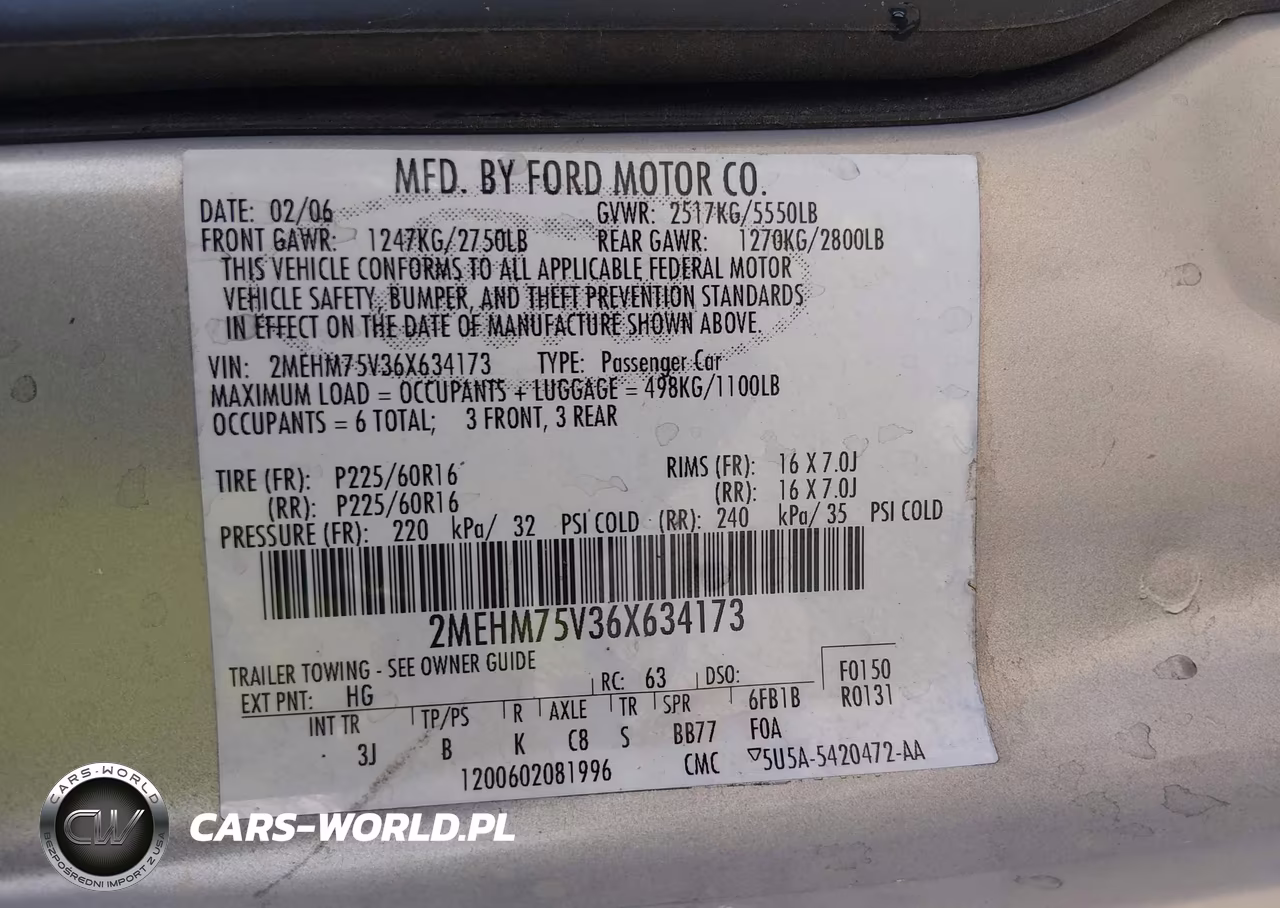 2006 Mercury Grand Marquis Ls VIN:2MEHM75V36X634173 - 9