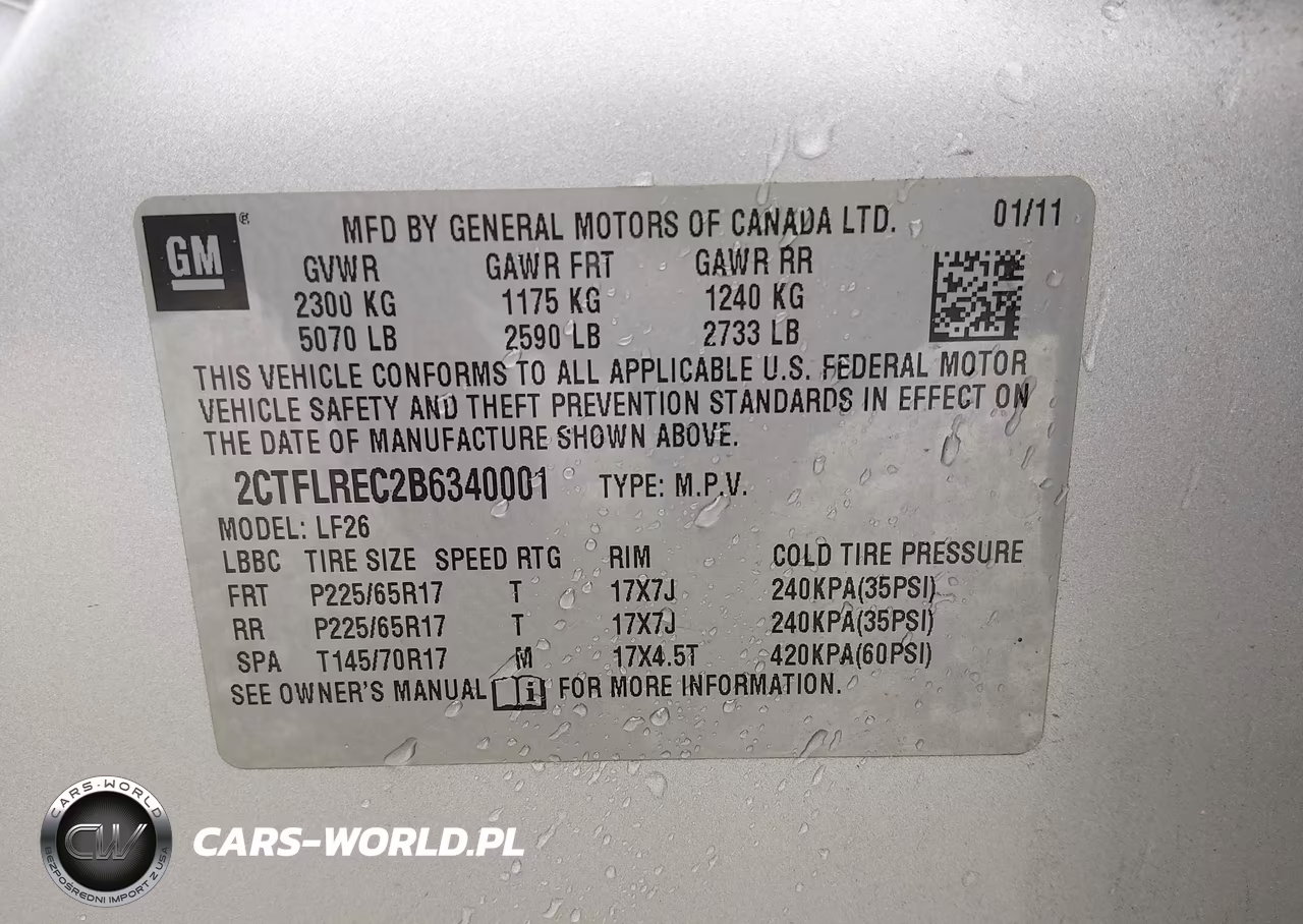 2011 GMC Terrain Sle-1 VIN:2CTFLREC2B6340001 - 9