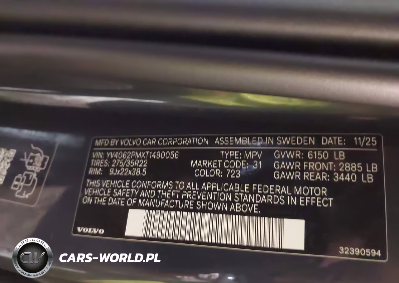2026 Volvo Xc90 Ultra Dark Theme, B6 Awd Gas (Mild Hybrid), Gasoline, 7 Seats VIN:YV4062PMXT1490056 - 9