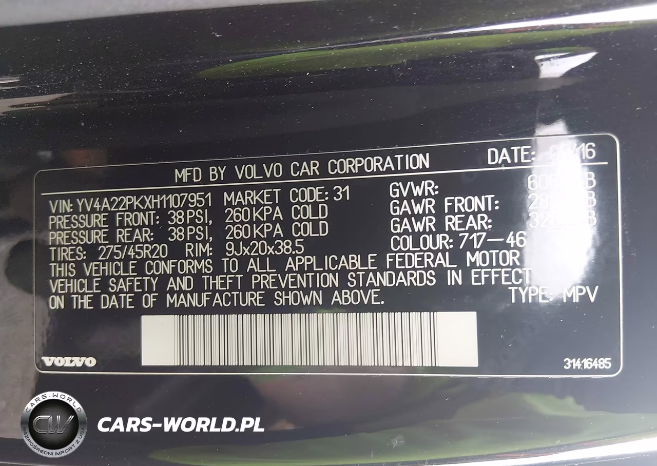 2017 Volvo Xc90 T6 Momentum VIN:YV4A22PKXH1107951 - 9
