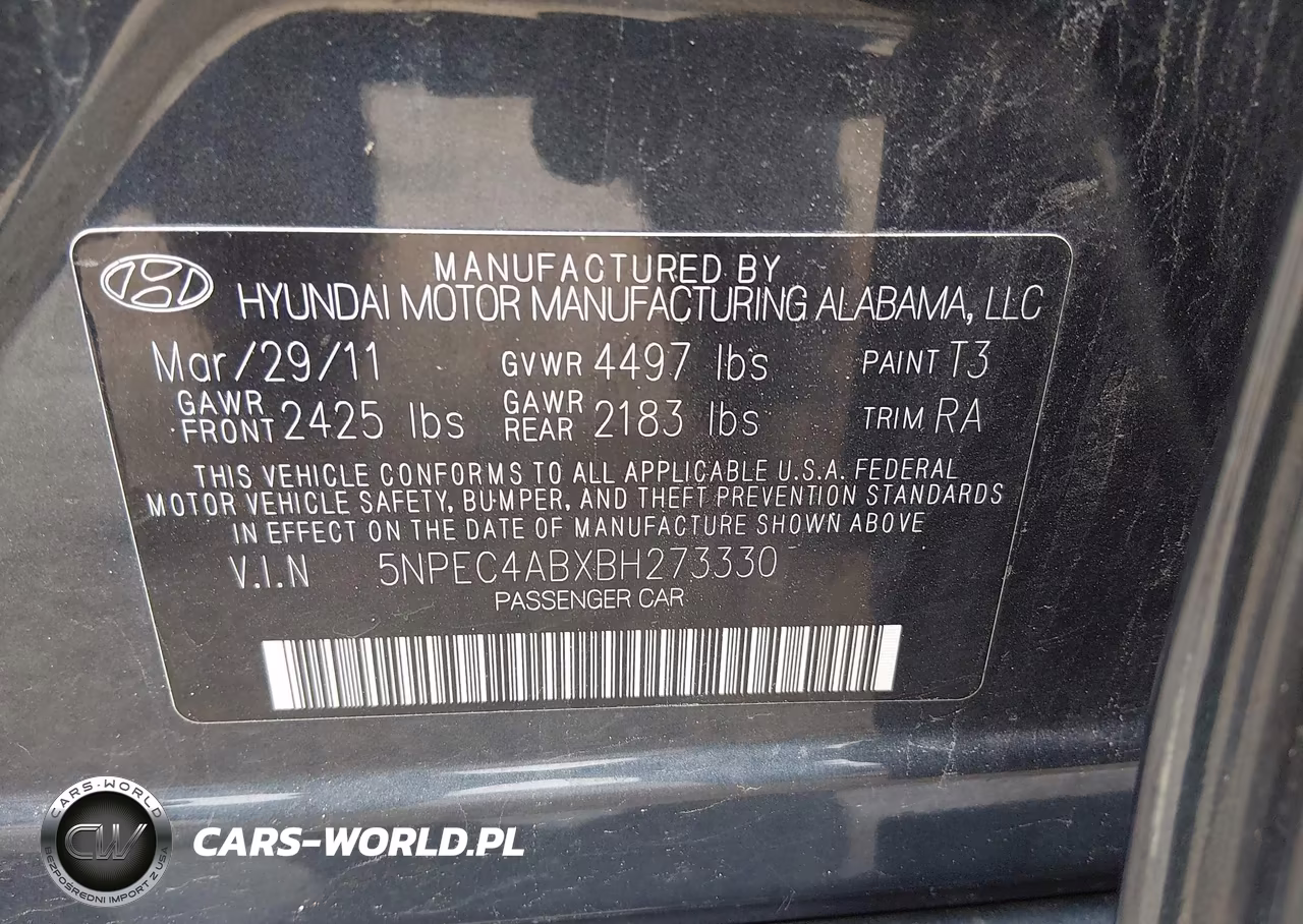 2011 Hyundai Sonata Se 2.0T VIN:5NPEC4ABXBH273330 - 9
