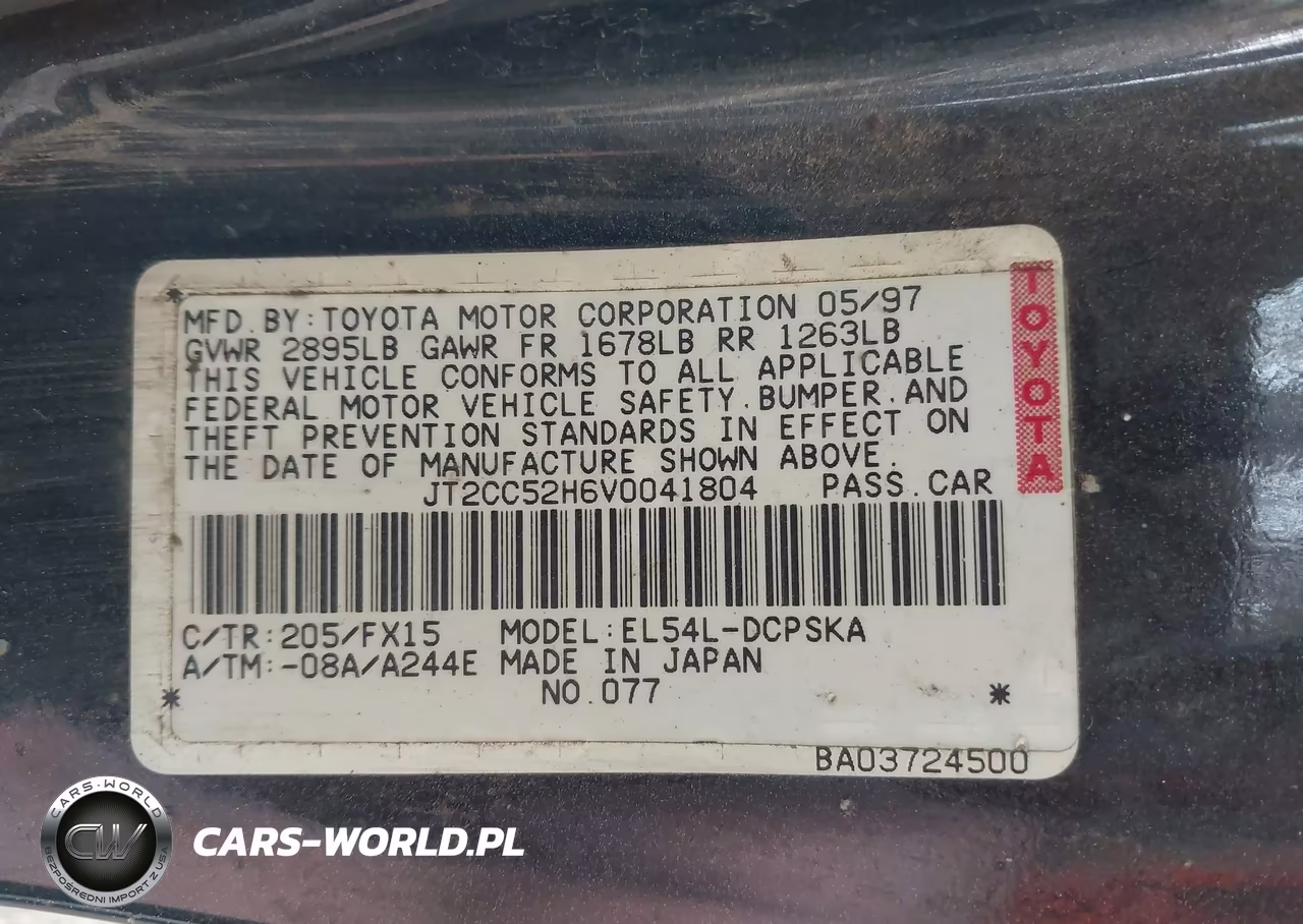 1997 Toyota Paseo VIN:JT2CC52H6V0041804 - 9