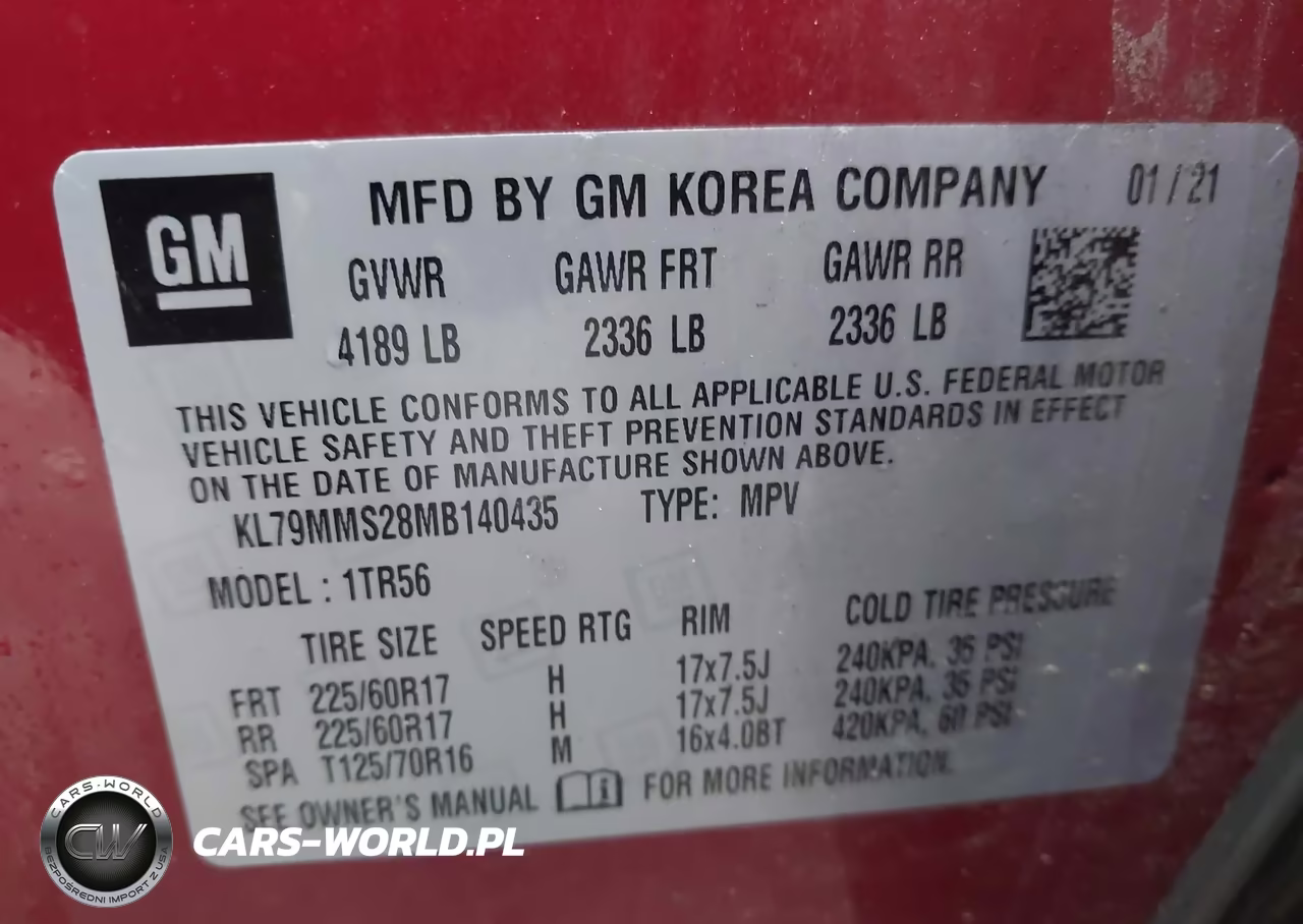 2021 Chevrolet Trailblazer Fwd Ls VIN:KL79MMS28MB140435 - 9
