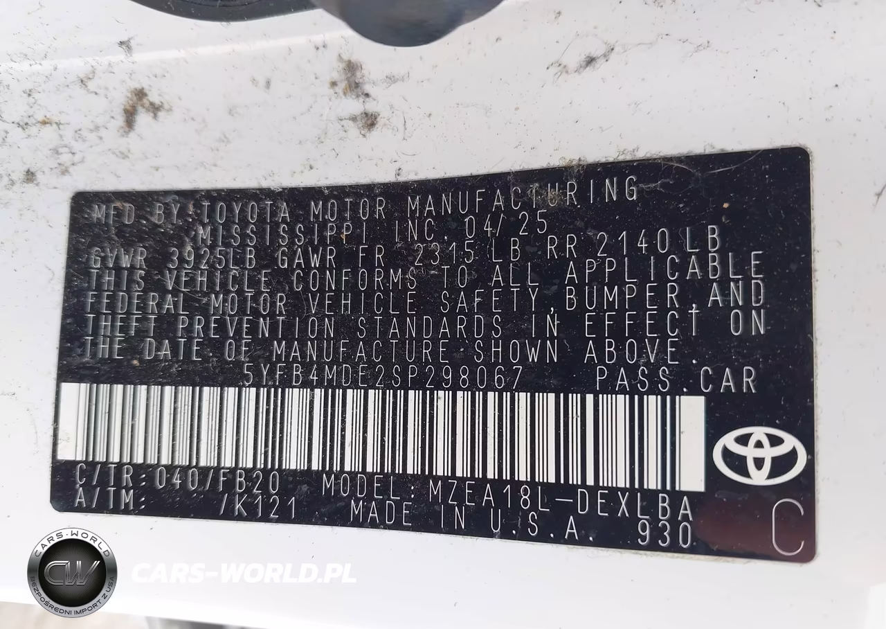 2025 Toyota Corolla Le VIN:5YFB4MDE2SP298067 - 9