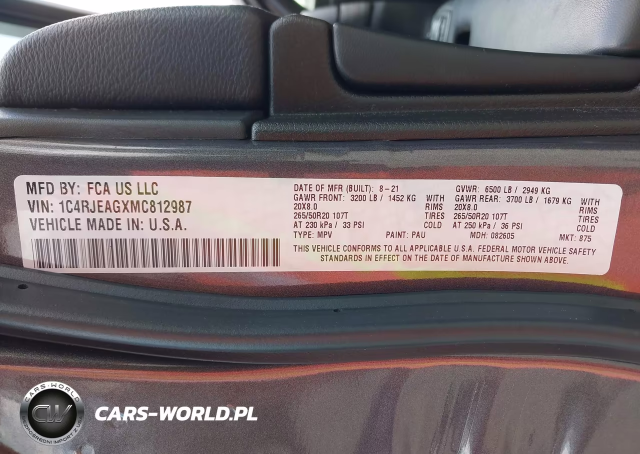 2021 Jeep Grand Cherokee Laredo X 4X2 VIN:1C4RJEAGXMC812987 - 9