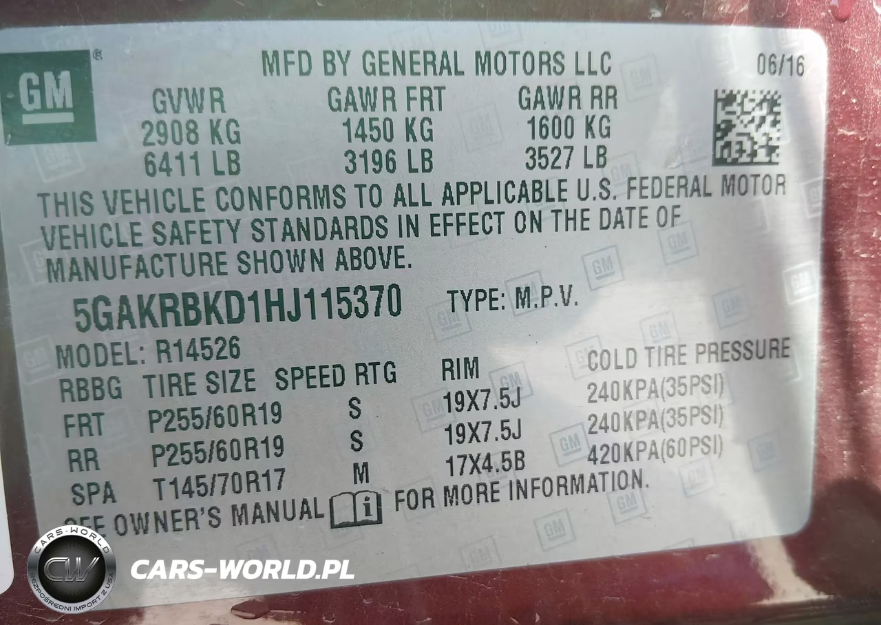 2017 Buick Enclave Leather VIN:5GAKRBKD1HJ115370 - 9