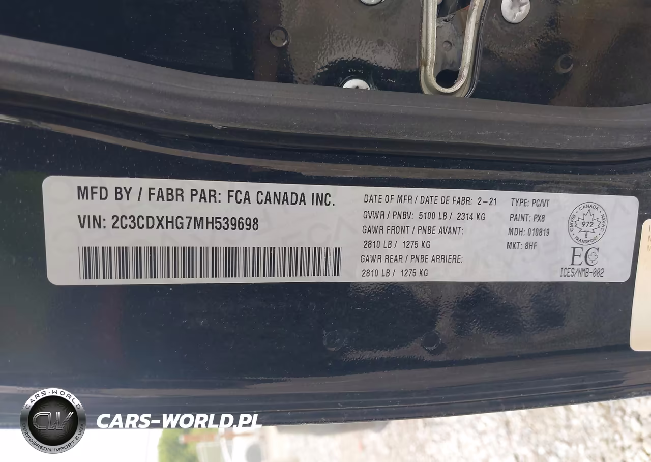 2021 Dodge Charger Gt VIN:2C3CDXHG7MH539698 - 9