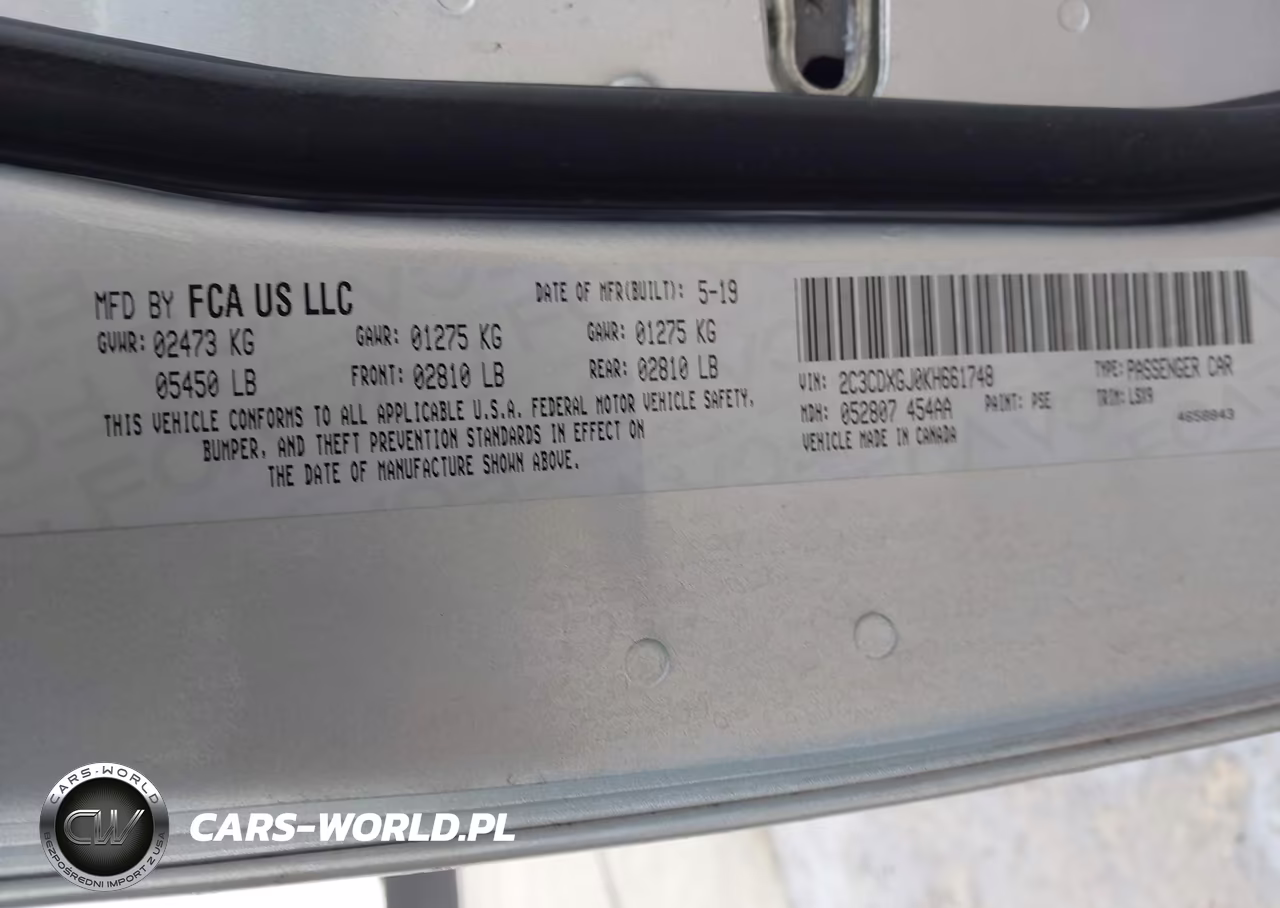 2019 Dodge Charger Scat Pack Rwd VIN:2C3CDXGJ0KH661748 - 9