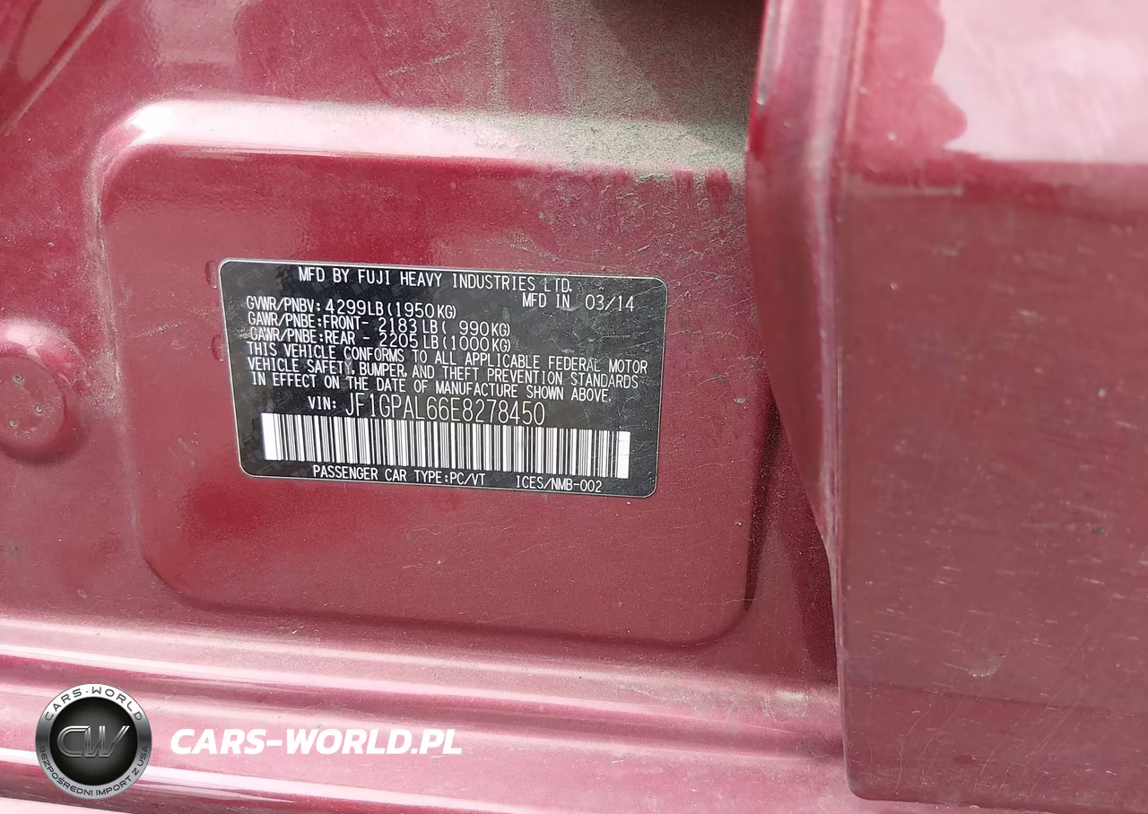 2014 Subaru Impreza 2.0I Sport Premium VIN:JF1GPAL66E8278450 - 9