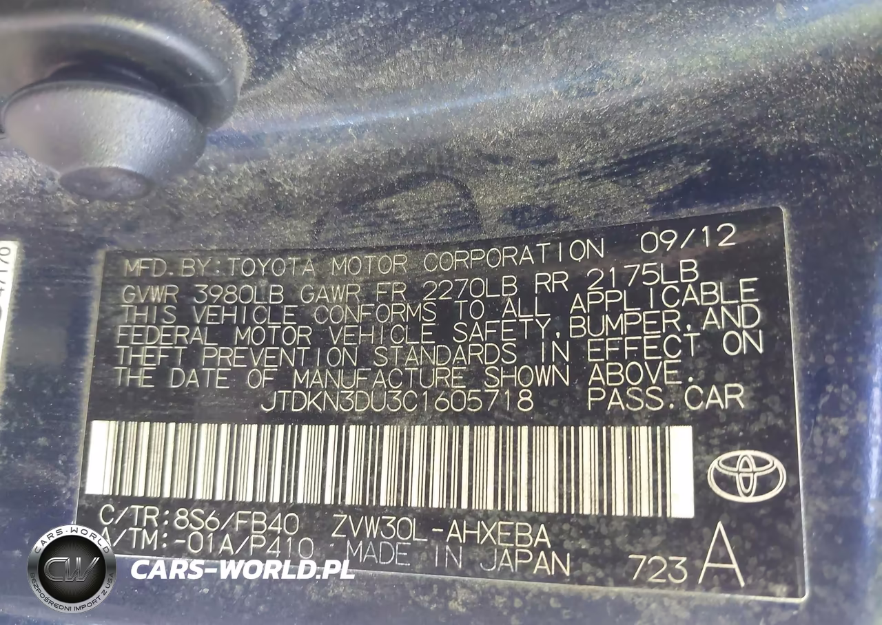 2012 Toyota Prius Three VIN:JTDKN3DU3C1605718 - 9