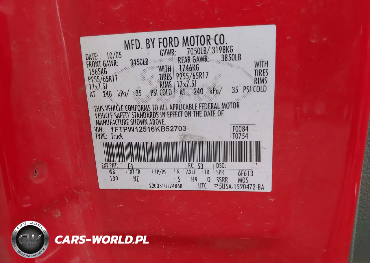 2006 Ford F-150 Lariat-Xlt VIN:1FTPW12516KB52703 - 9