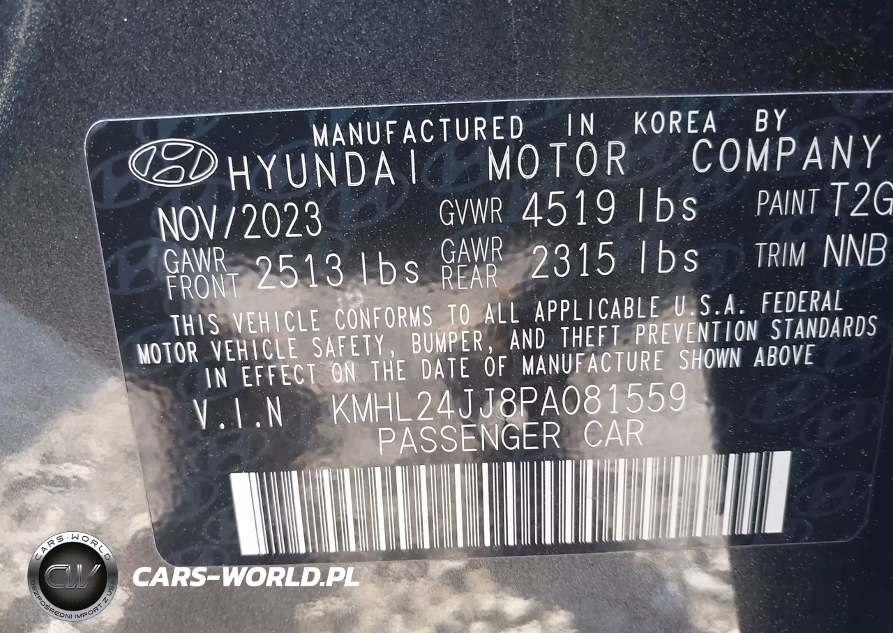 2023 Hyundai Sonata Hybrid Blue VIN:KMHL24JJ8PA081559 - 9