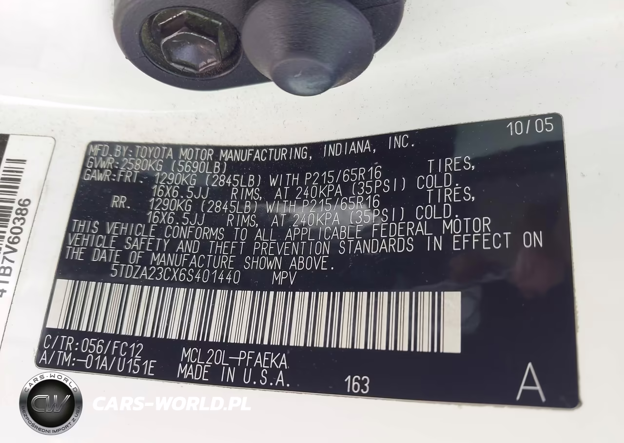 2006 Toyota Sienna Le VIN:5TDZA23CX6S401440 - 9