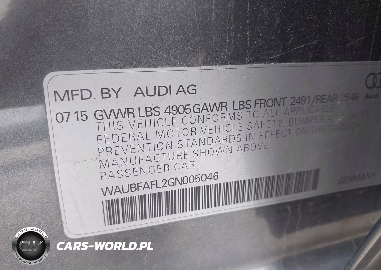 2016 Audi A4 2.0T Premium VIN:WAUBFAFL2GN005046 - 9
