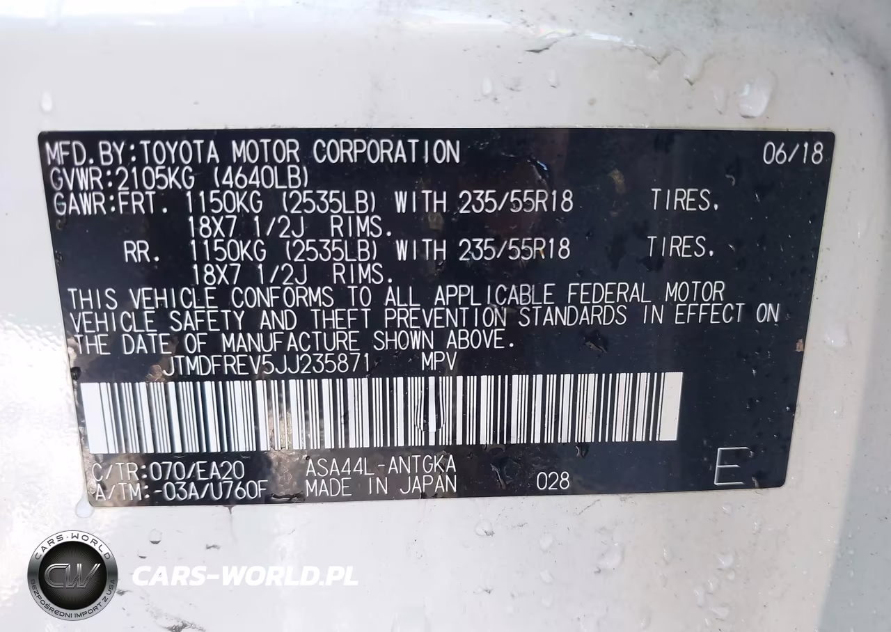 2018 Toyota Rav4 Limited VIN:JTMDFREV5JJ235871 - 9