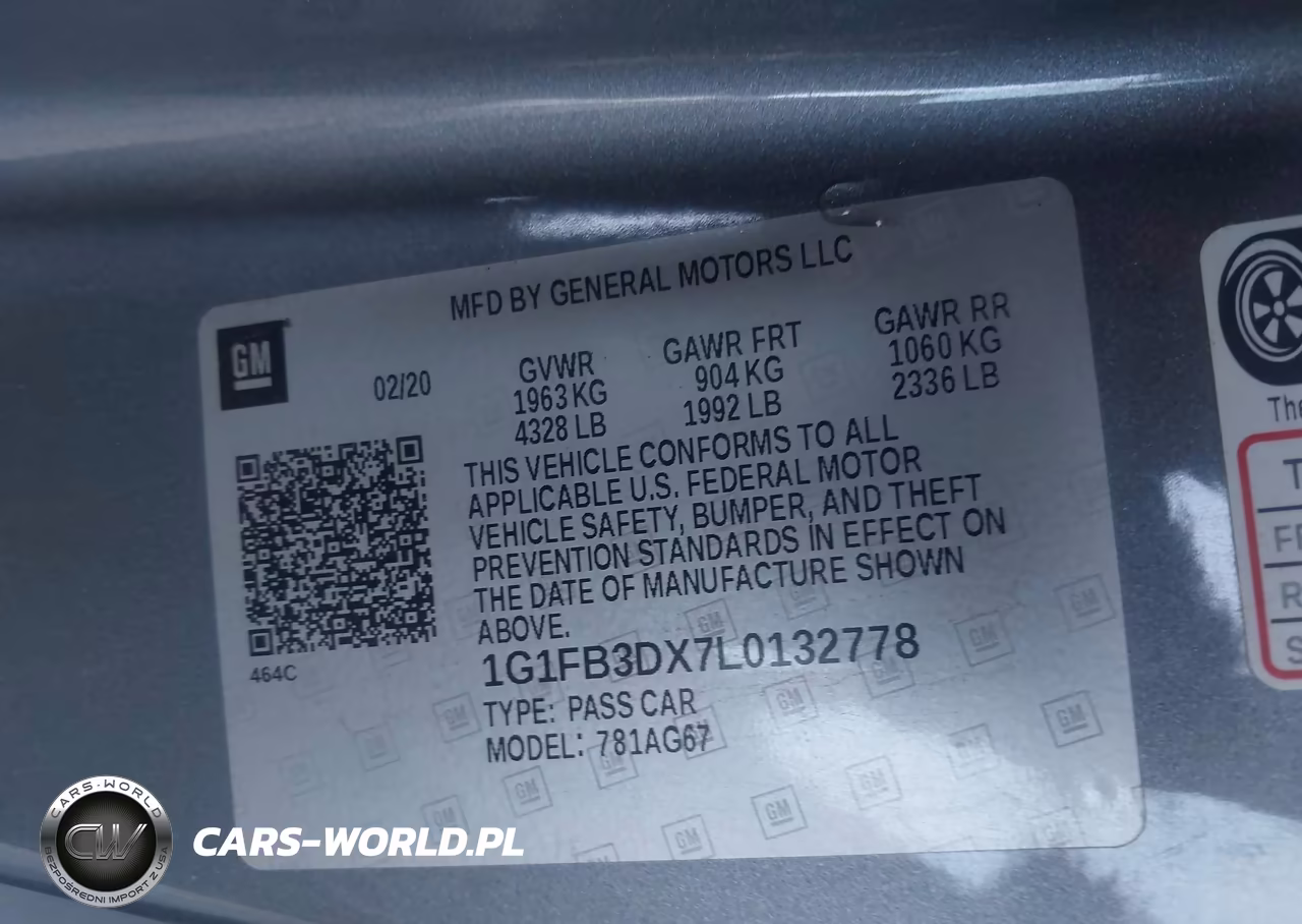 2020 Chevrolet Camaro Rwd 1Lt VIN:1G1FB3DX7L0132778 - 9