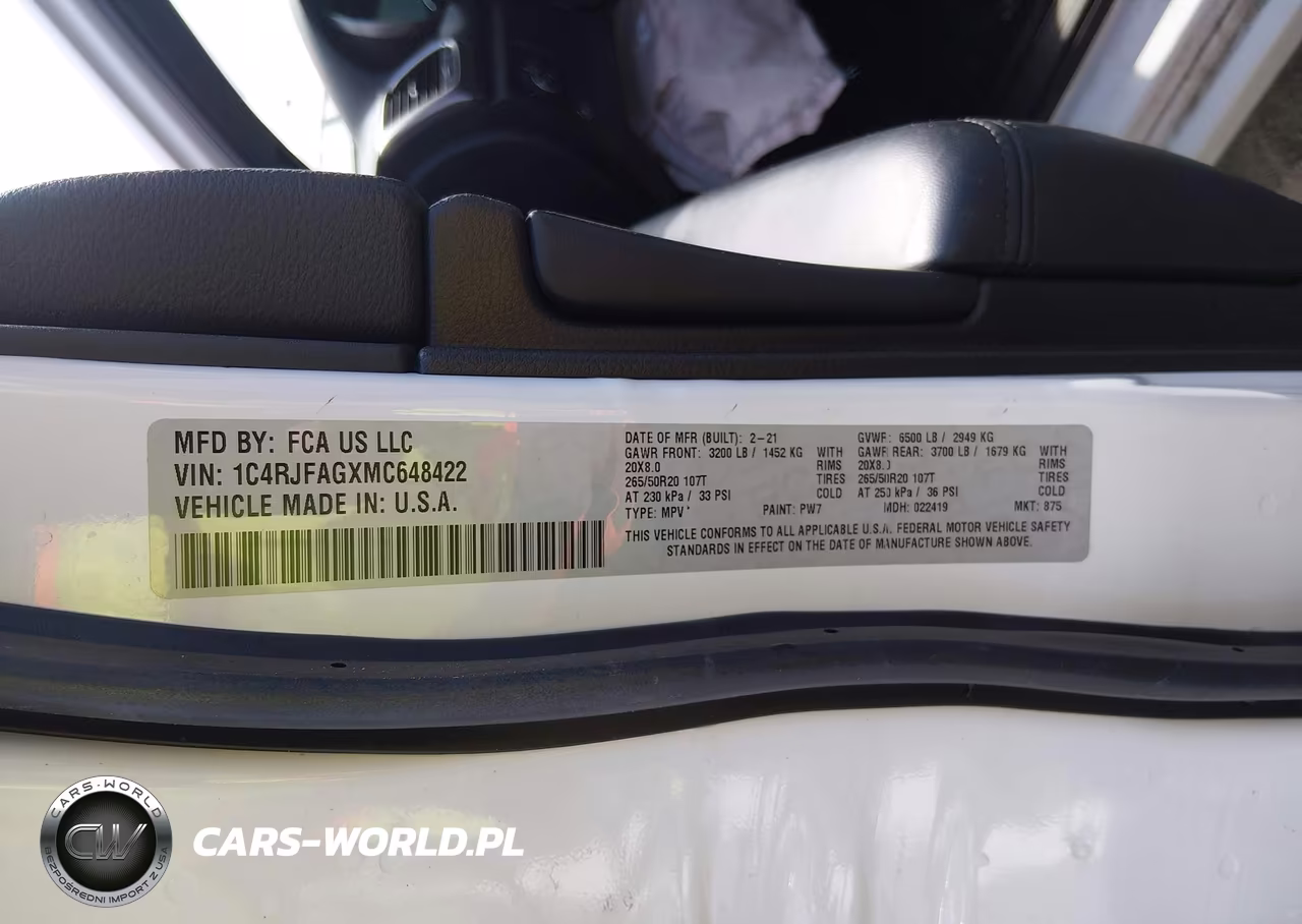 2021 Jeep Grand Cherokee Laredo X 4X4 VIN:1C4RJFAGXMC648422 - 9