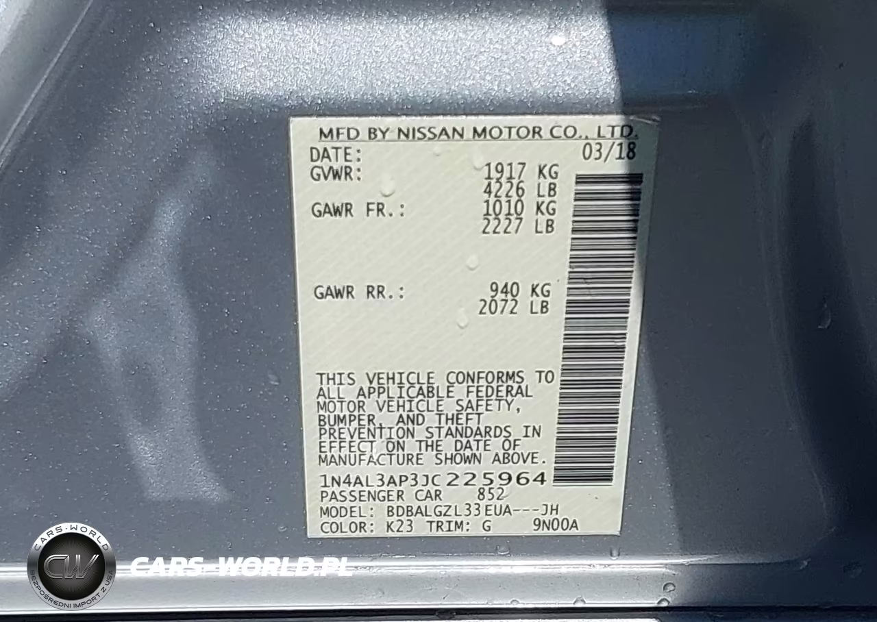 2018 Nissan Altima 2.5 S VIN:1N4AL3AP3JC225964 - 9