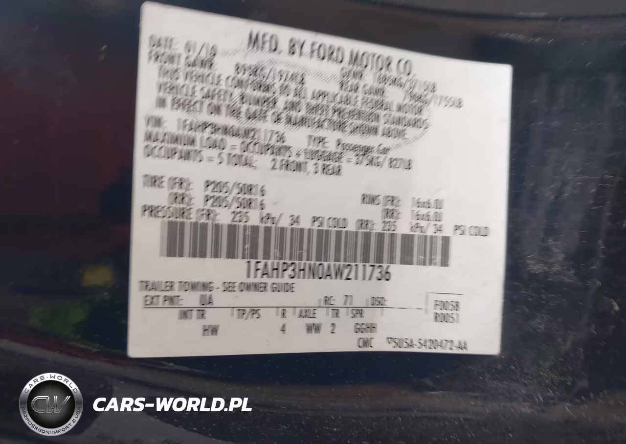 2010 Ford Focus Sel VIN:1FAHP3HN0AW211736 - 9