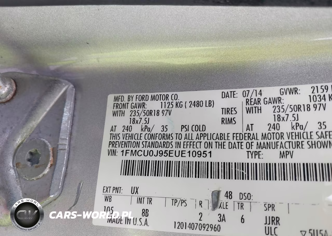 2014 Ford Escape Titanium VIN:1FMCU0J95EUE10951 - 9