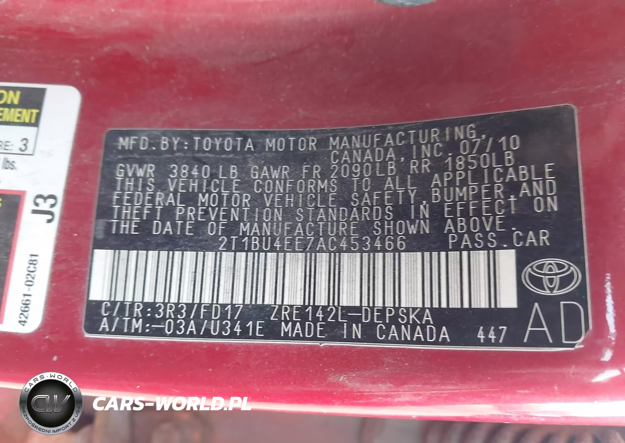 2010 Toyota Corolla S VIN:2T1BU4EE7AC453466 - 9