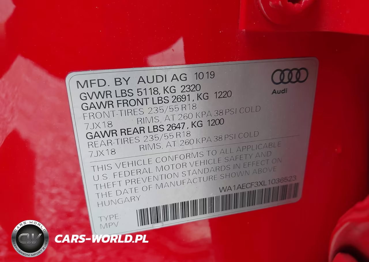 2020 Audi Q3 Premium 45 Tfsi Quattro Tiptronic VIN:WA1AECF3XL1036523 - 9