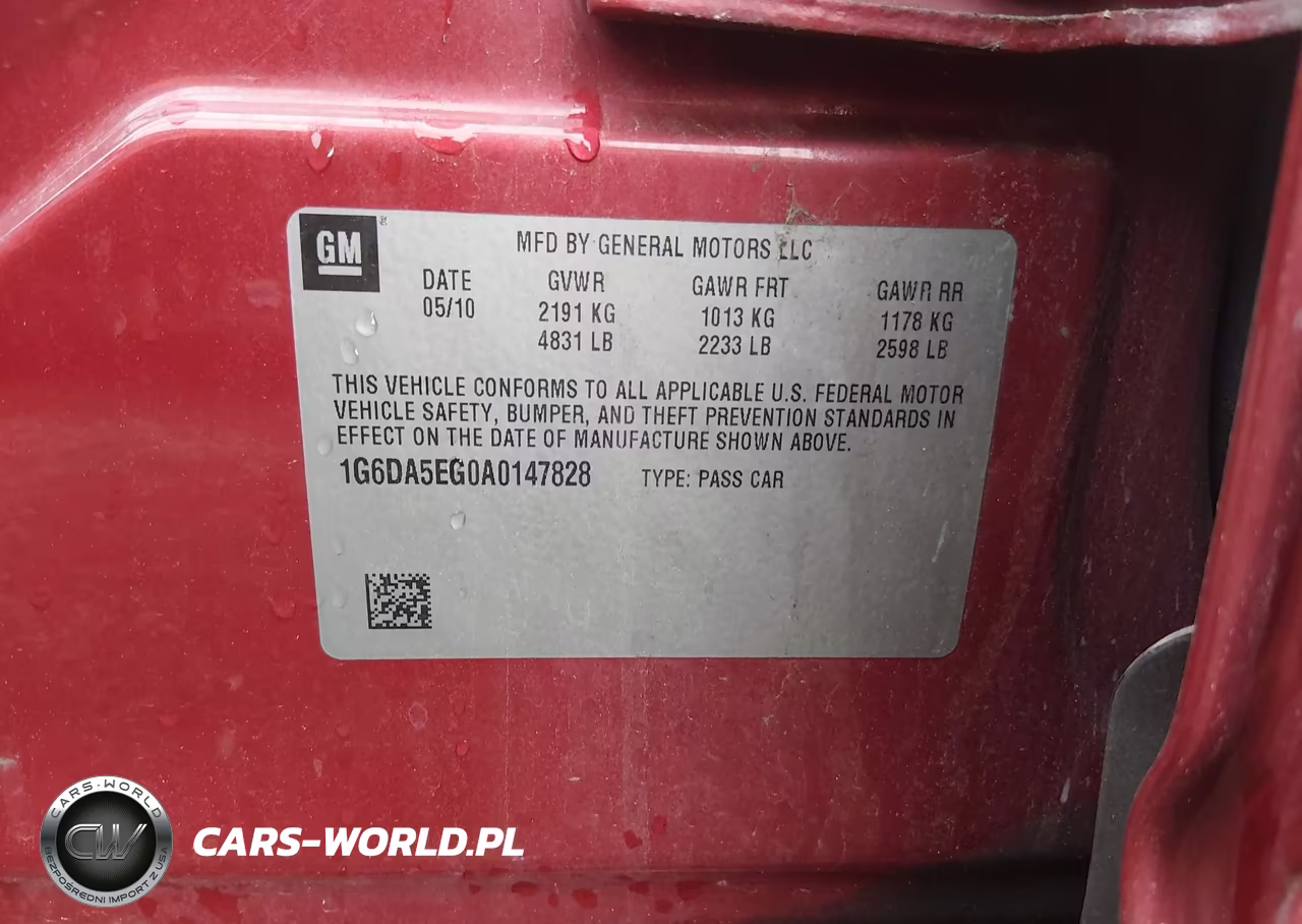 2010 Cadillac Cts Standard VIN:1G6DA5EG0A0147828 - 9