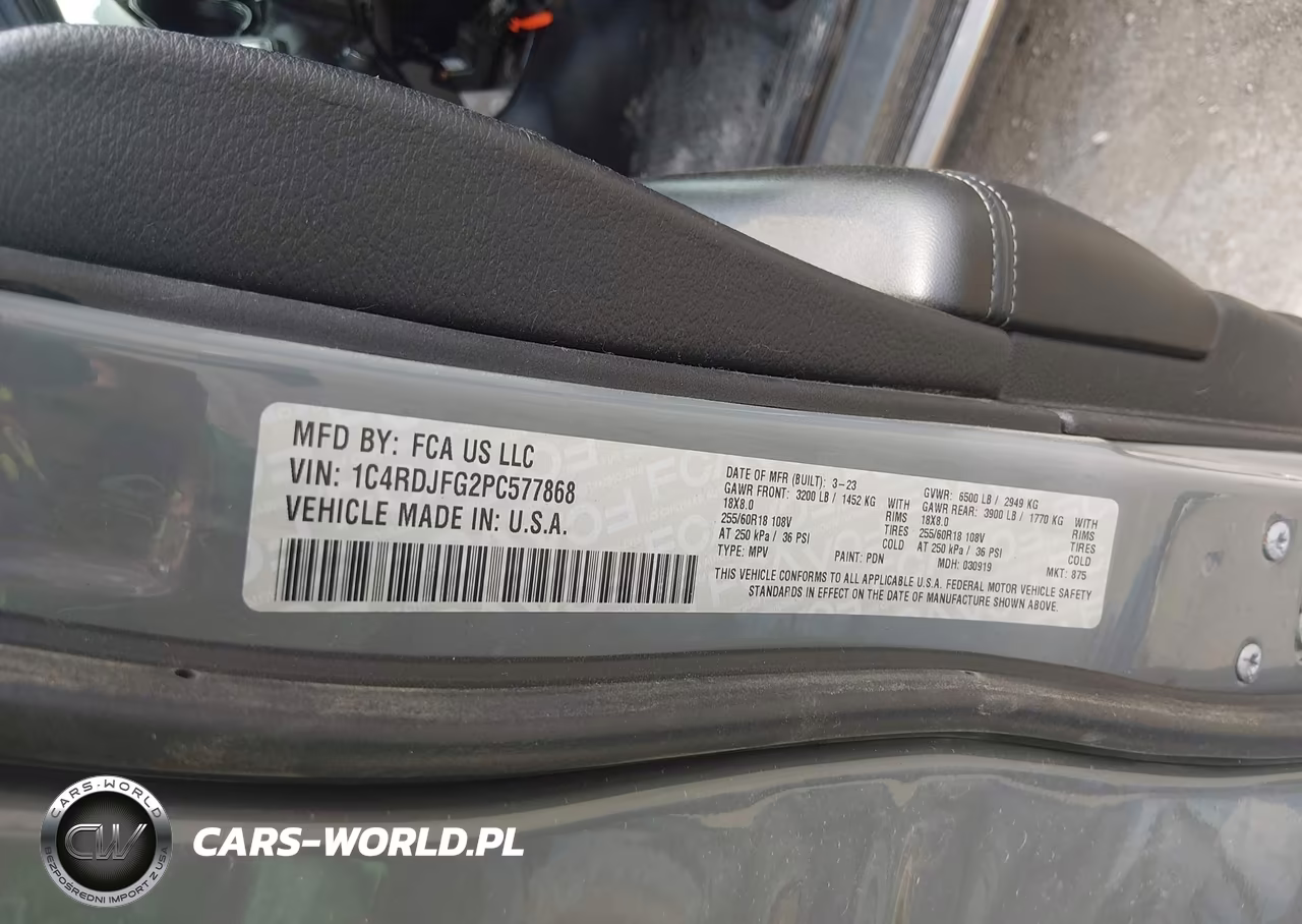 2023 Dodge Durango Pursuit Awd VIN:1C4RDJFG2PC577868 - 9