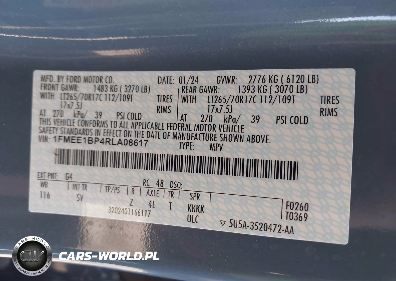2024 Ford Bronco Black Diamond VIN:1FMEE1BP4RLA08617 - 9