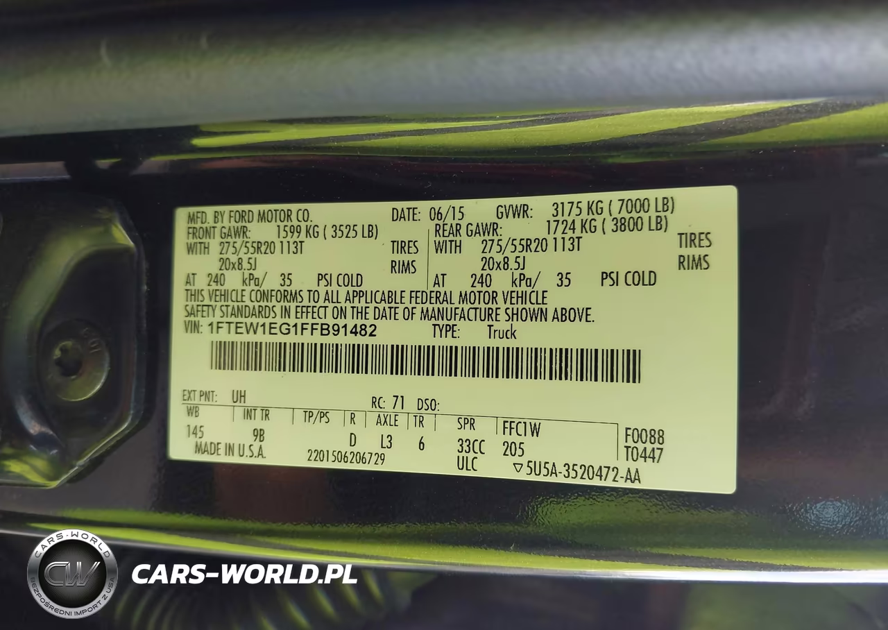 2015 Ford F-150 Platinum VIN:1FTEW1EG1FFB91482 - 9