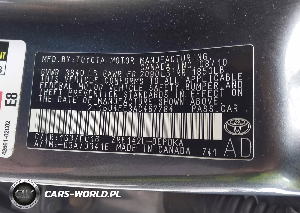 2010 Toyota Corolla Le VIN:2T1BU4EE3AC467784 - 9