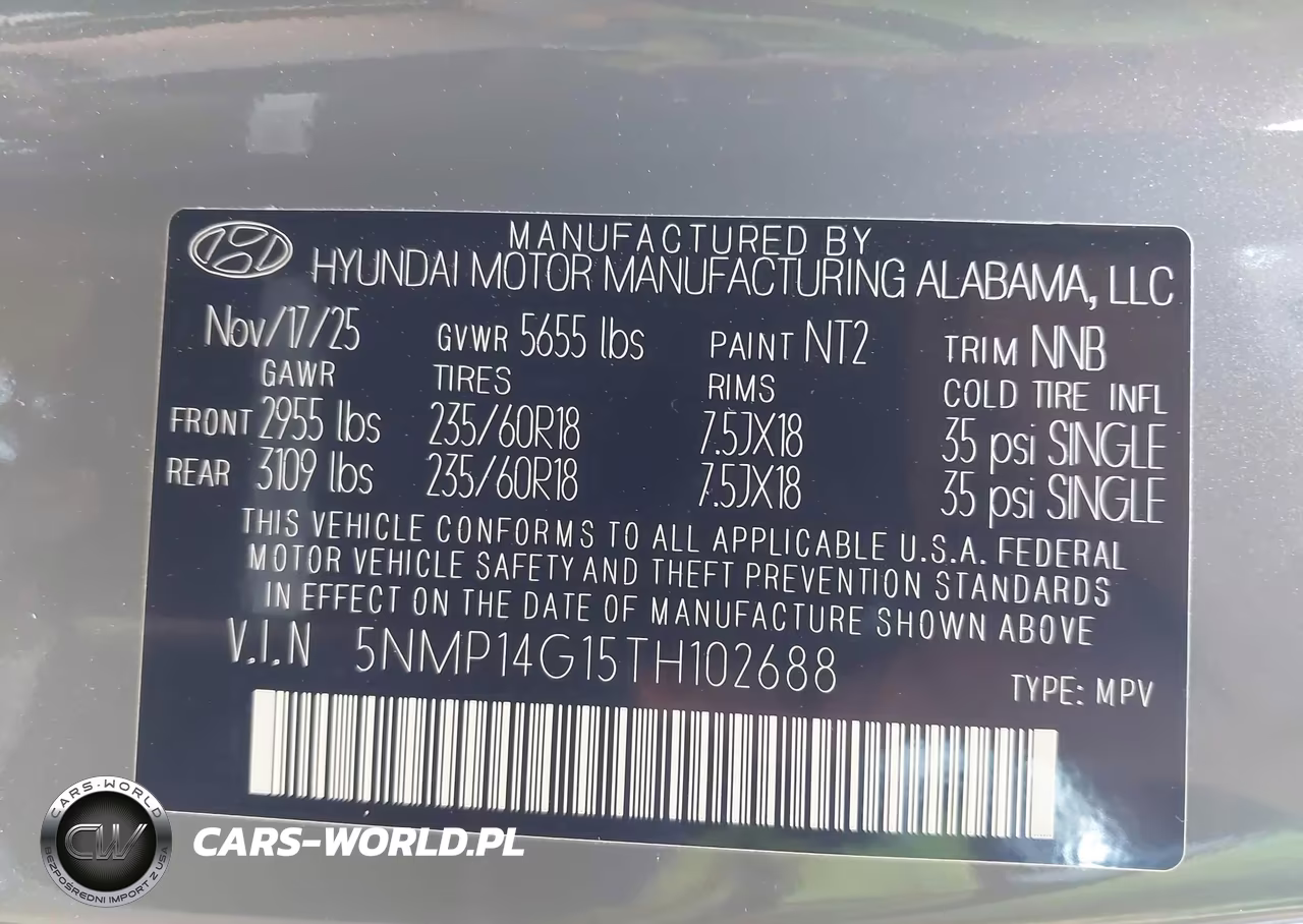 2026 Hyundai Santa Fe Hybrid Se VIN:5NMP14G15TH102688 - 9