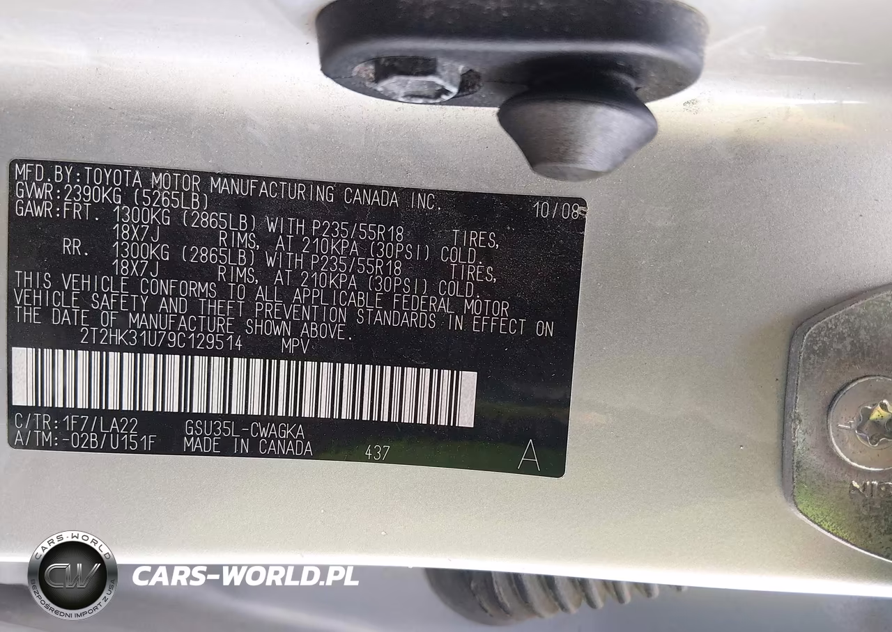 2009 Lexus Rx 350 VIN:2T2HK31U79C129514 - 9