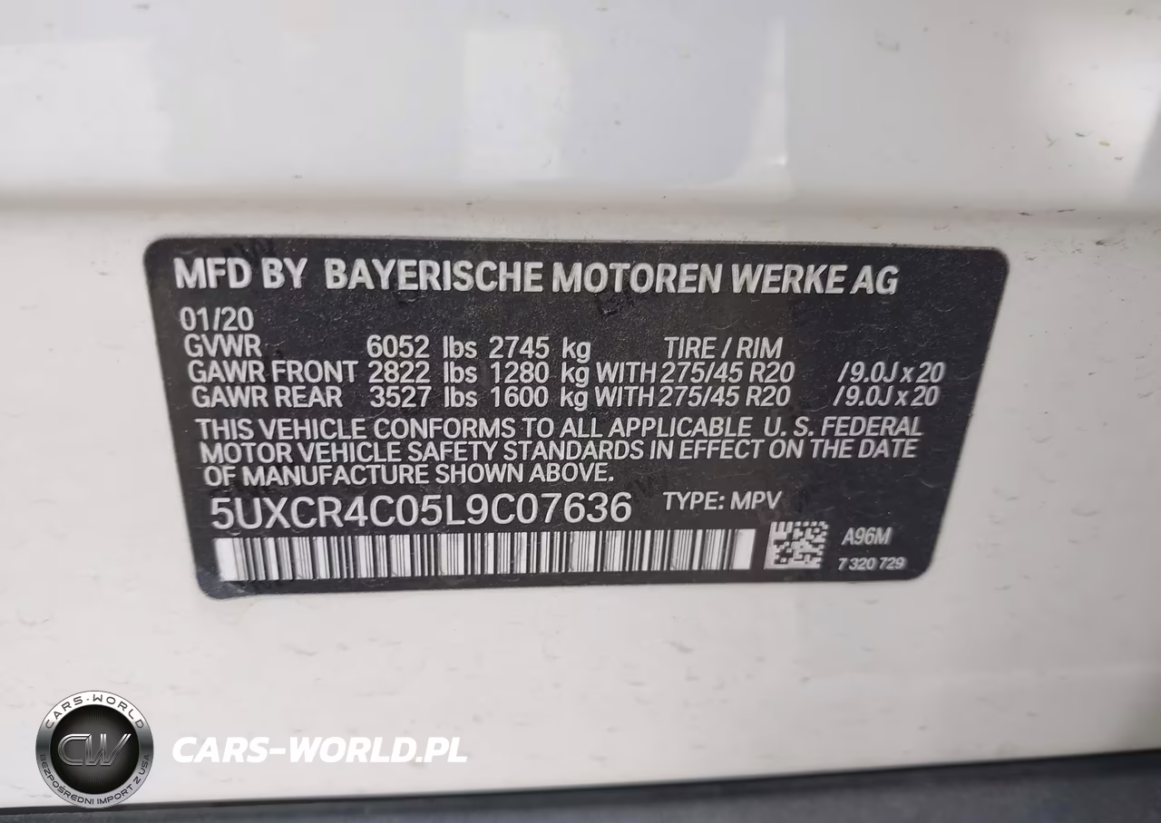 2020 BMW X5 Sdrive40I VIN:5UXCR4C05L9C07636 - 9