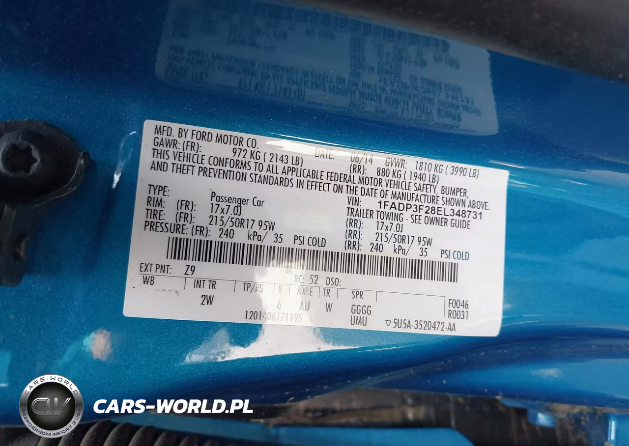 2014 Ford Focus Se VIN:1FADP3F28EL348731 - 9