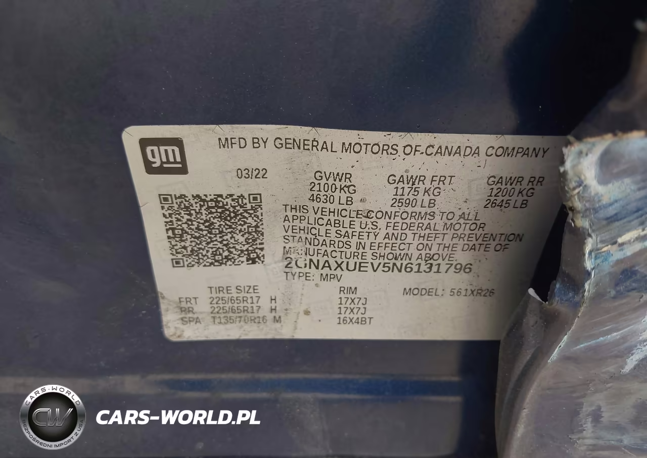 2022 Chevrolet Equinox Awd Lt VIN:2GNAXUEV5N6131796 - 9