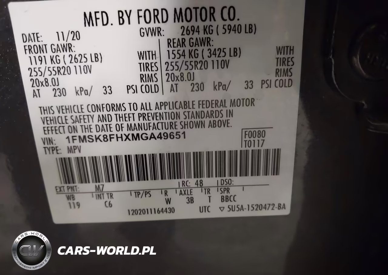 2021 Ford Explorer Limited VIN:1FMSK8FHXMGA49651 - 9