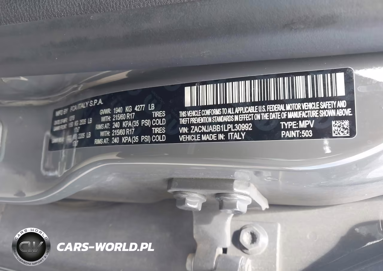 2020 Jeep Renegade Latitude Fwd VIN:ZACNJABB1LPL30992 - 9