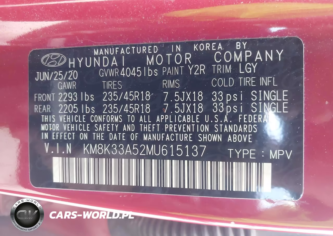 2021 Hyundai Kona Limited VIN:KM8K33A52MU615137 - 9