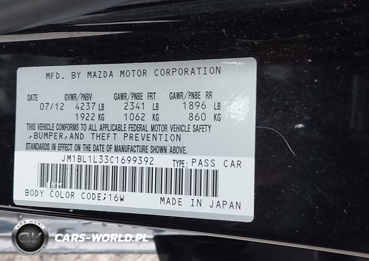 2012 Mazda Mazdaspeed3 Touring VIN:JM1BL1L33C1699392 - 9