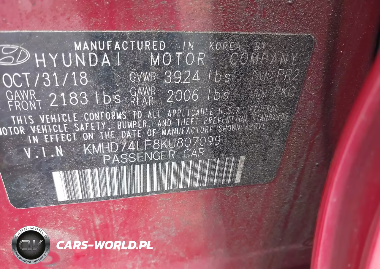 2019 Hyundai Elantra Se VIN:KMHD74LF8KU807099 - 9