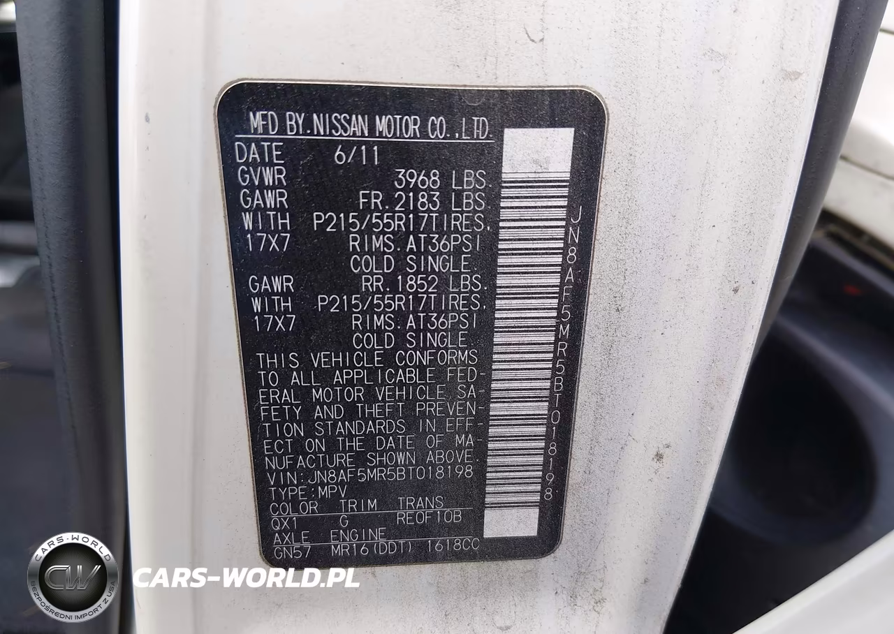 2011 Nissan Juke Sv VIN:JN8AF5MR5BT018198 - 9